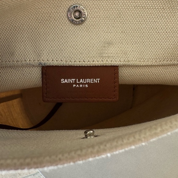 Authentic Gently used YSL Yves Saint Laurent Rive Gauche canvas tote bag - Picture 5 of 6